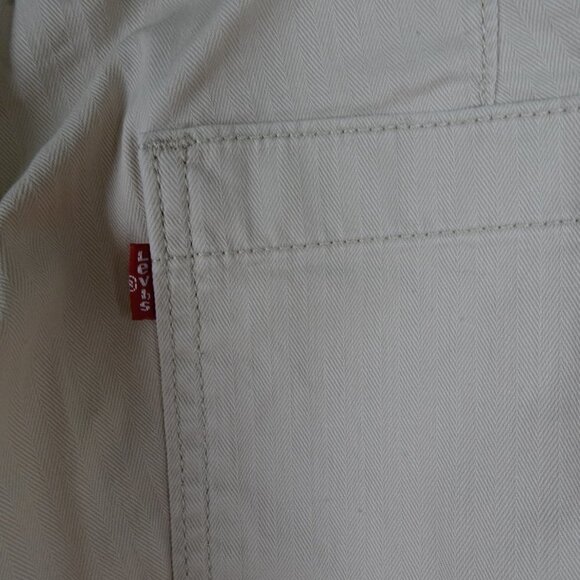 Levi's Straight Leg Pants Women's Plus Size 22W Beige Stretch Denim - Picture 7 of 9